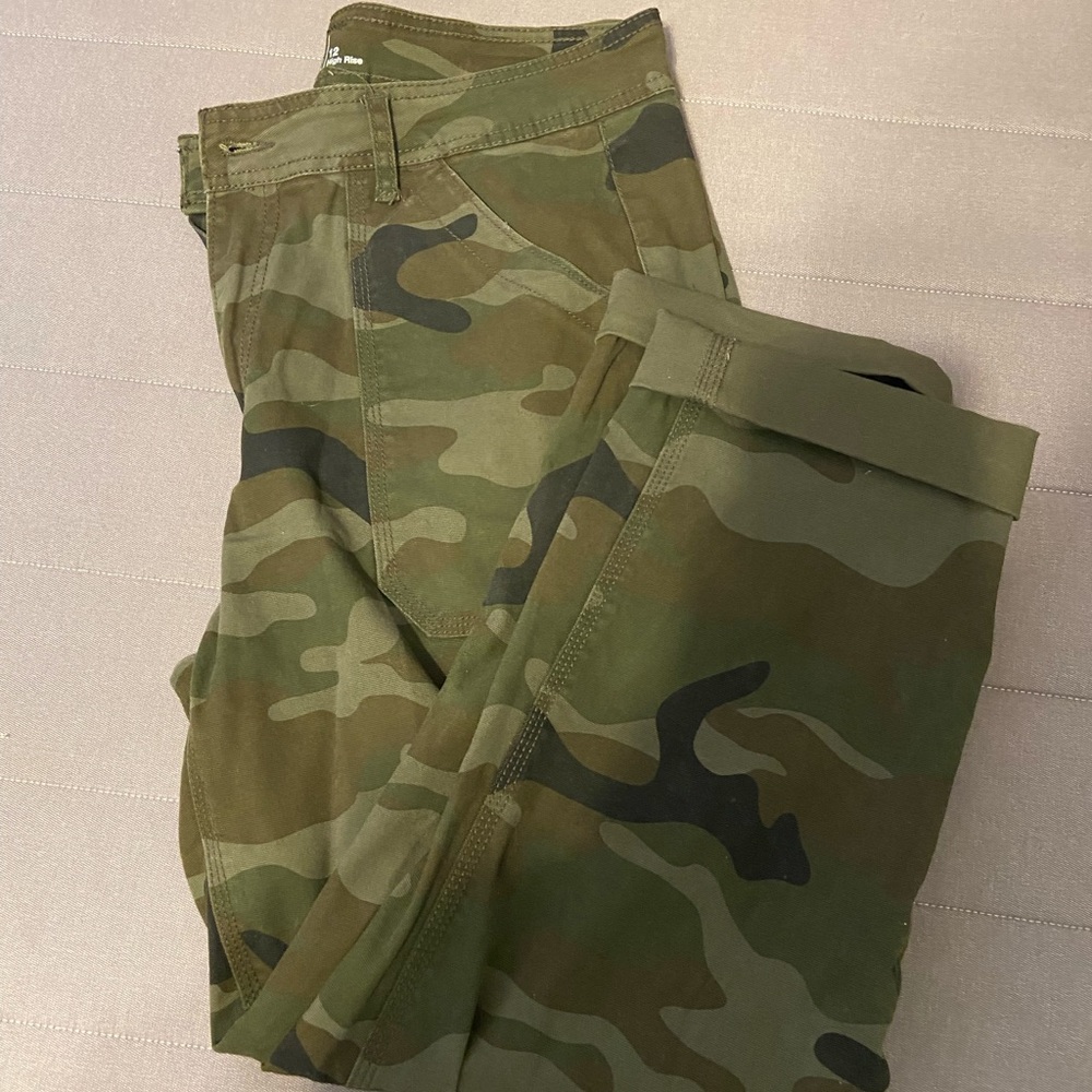 Time and Tru Green Camouflage Jeans